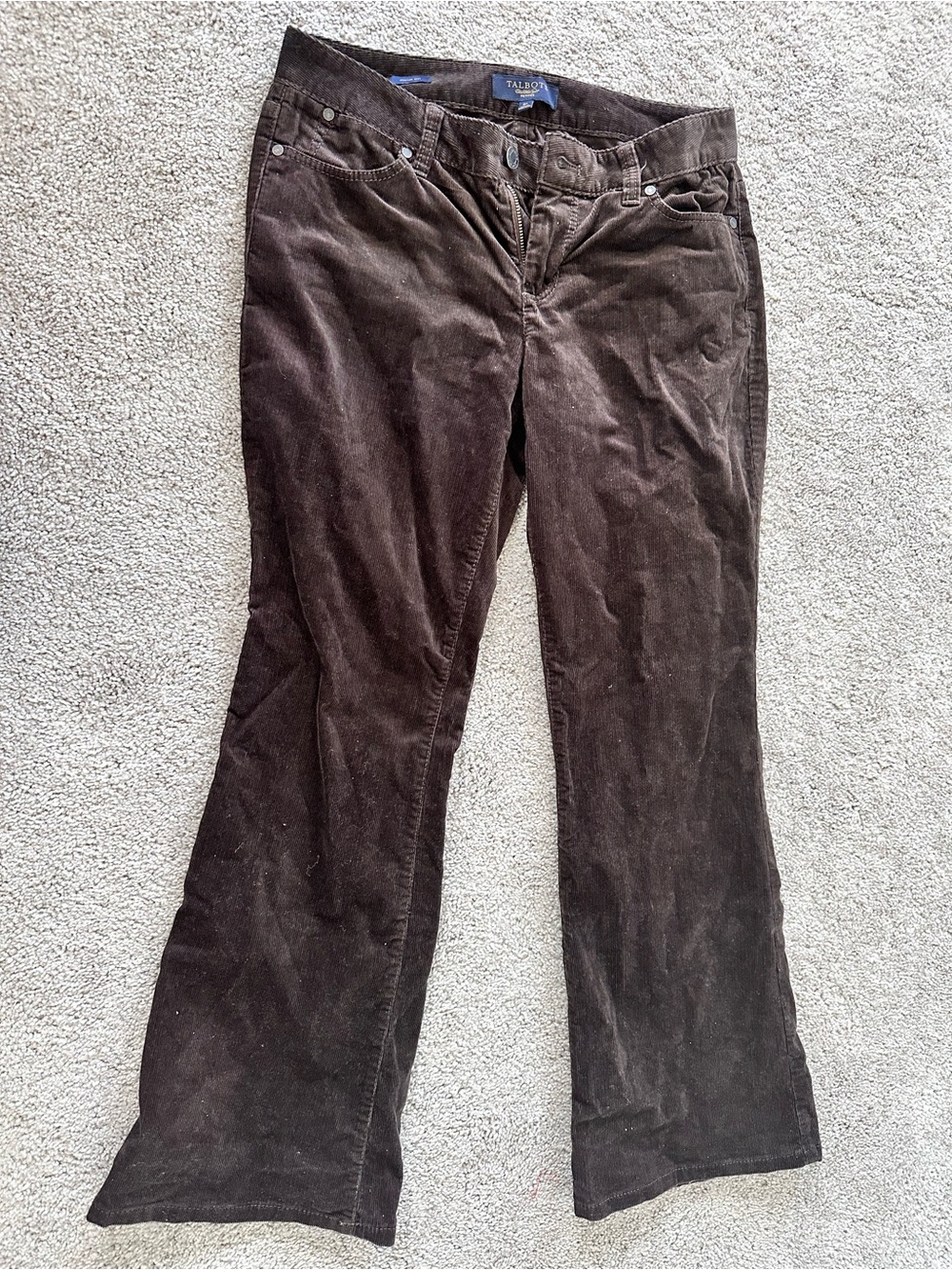 Talbots Chocolate Brown Corduroy Bootcut Trousers